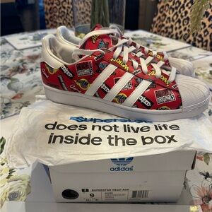 Adidas Superstar Nigo AOP Red Sneakers